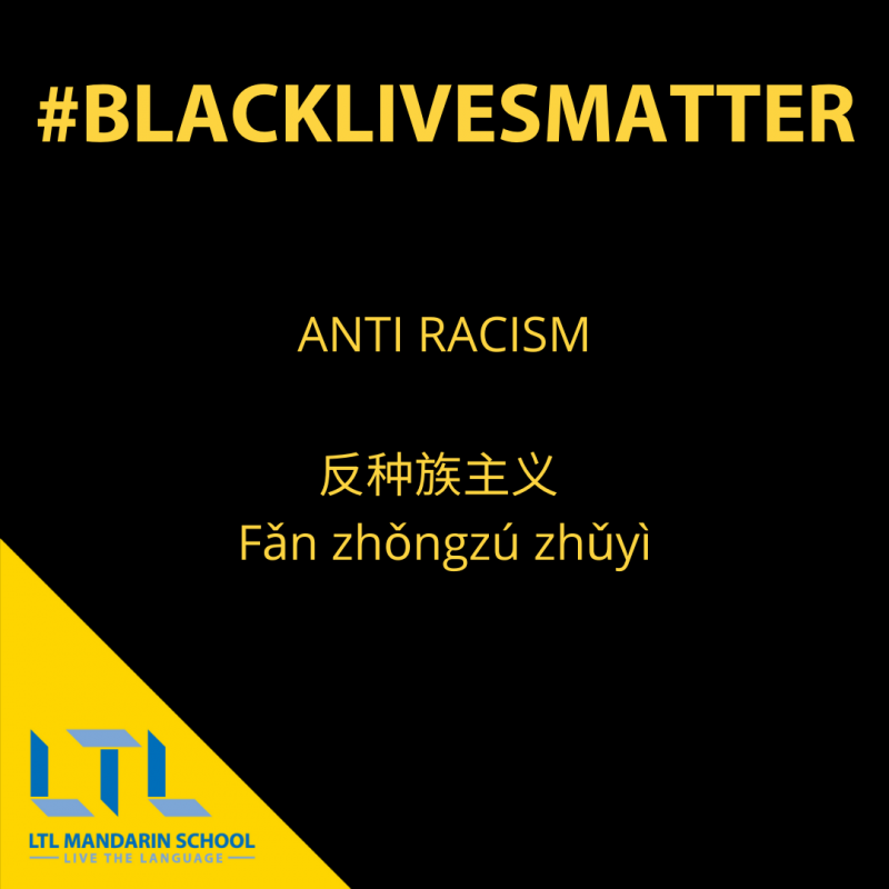 Black Lives Matter Chinese Vocabulary