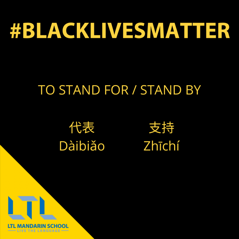 Black Lives Matter Chinese Vocabulary