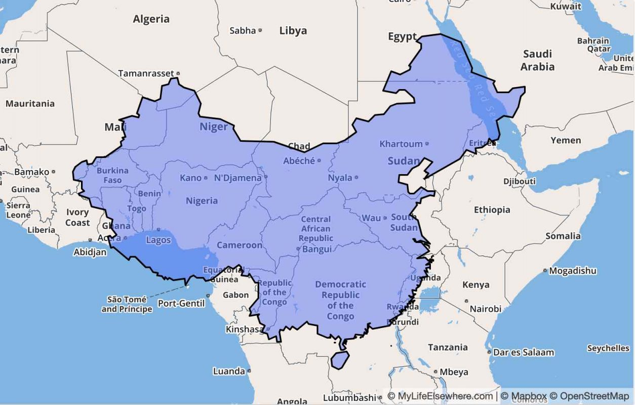 How Big is China compared to Africa