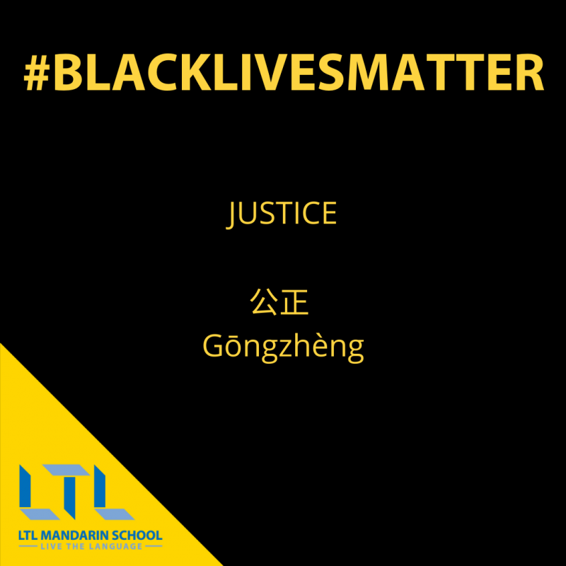 Black Lives Matter Chinese Vocabulary