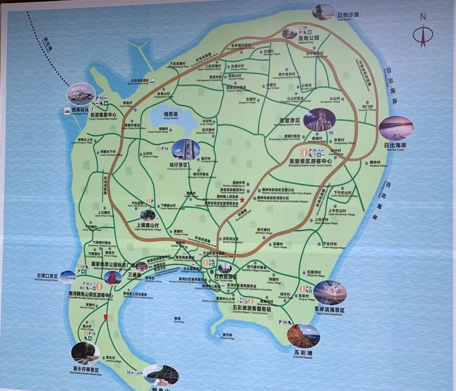 Map of Weizhou Island